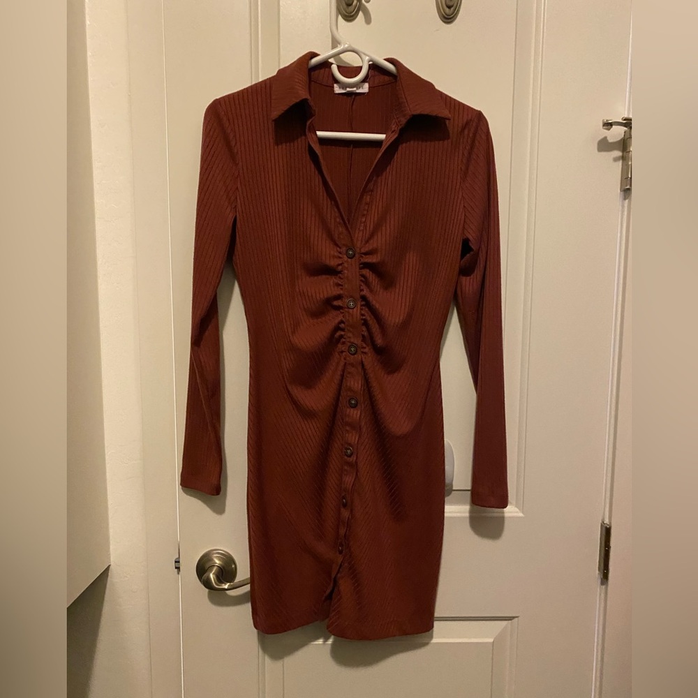 Socialite mini dress size small (burgundy)
